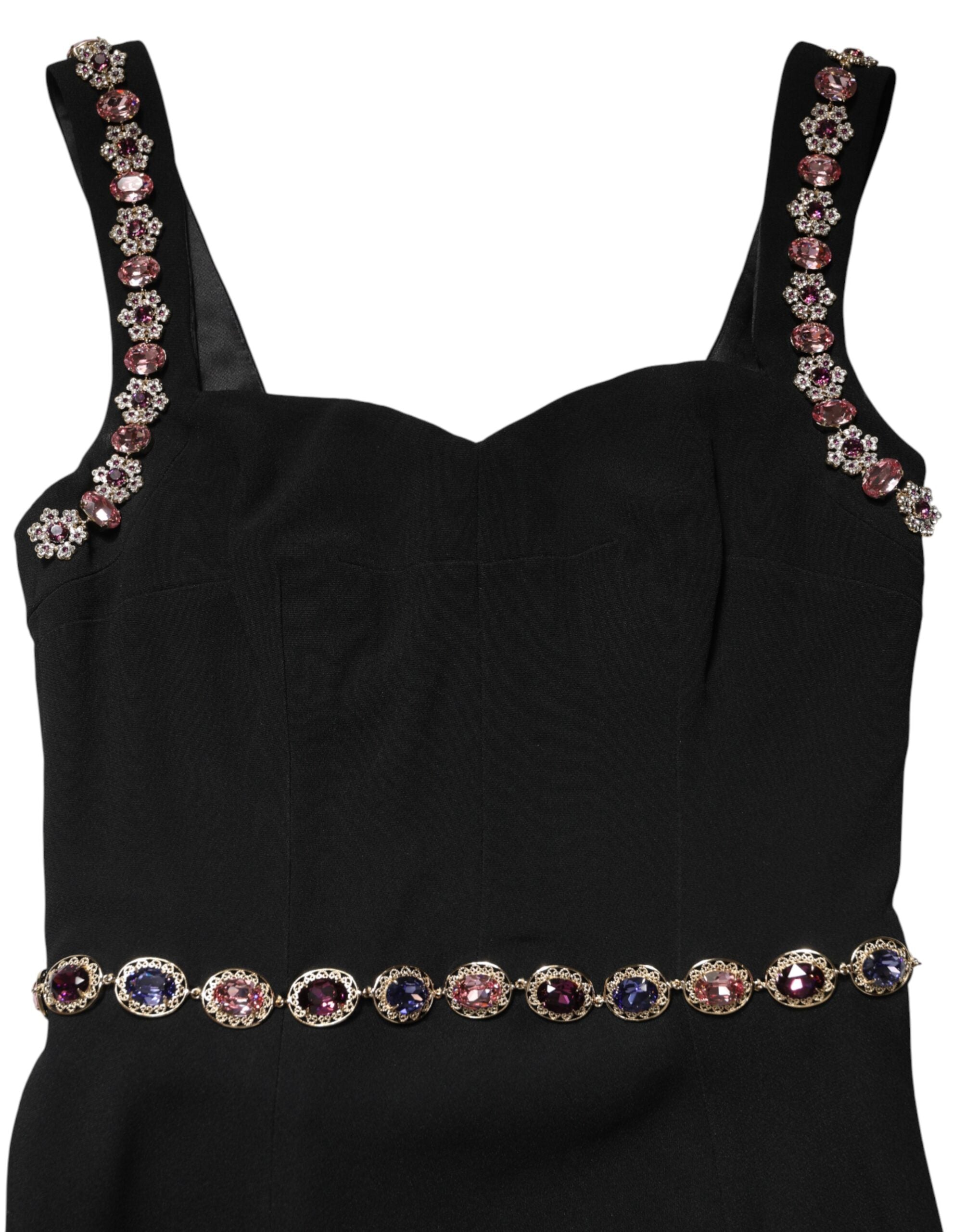 Dolce &amp; Gabbana Sort Udsmykket Havfruekjole med Skede