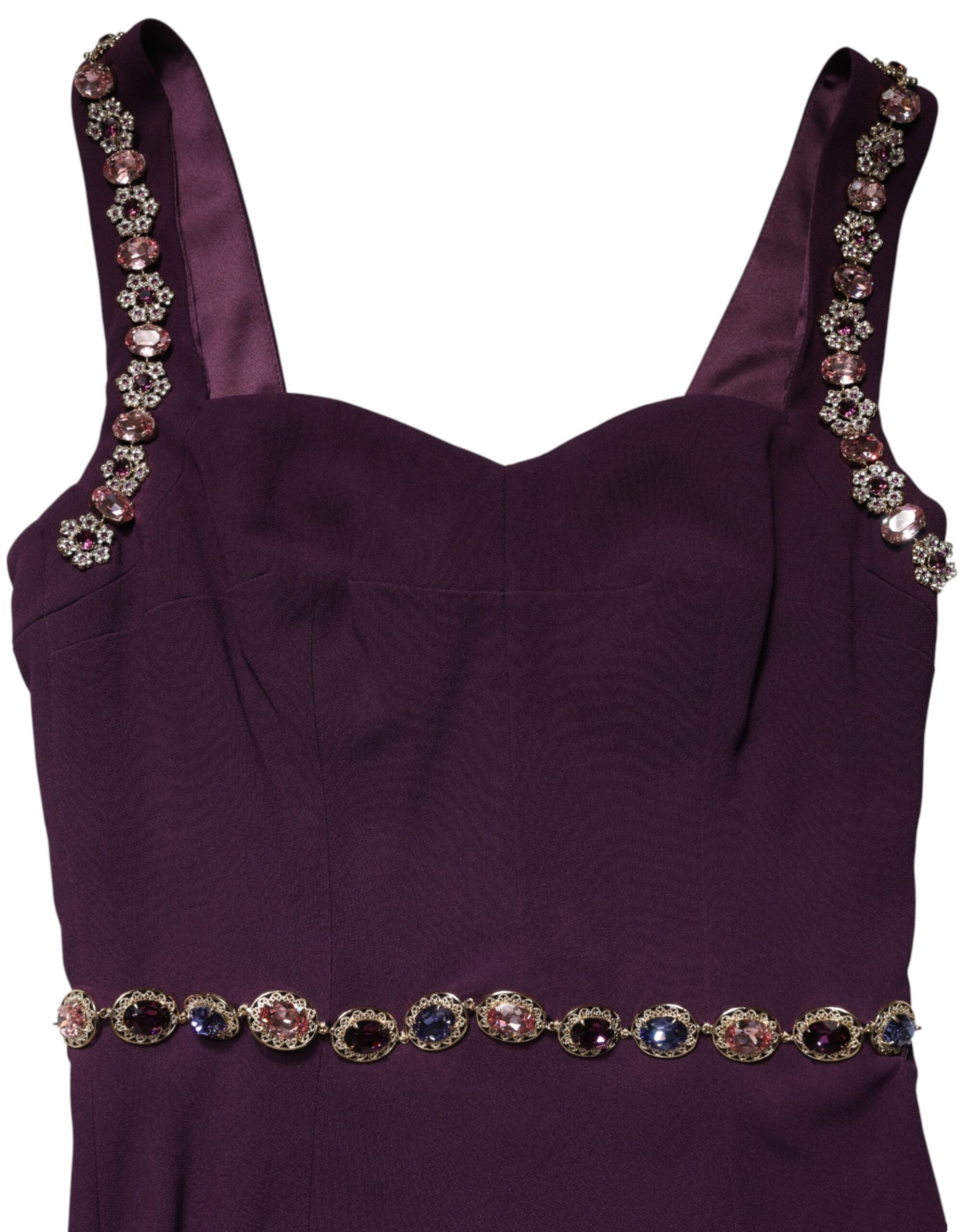 Dolce &amp; Gabbana Violett Utsmyckad Sjöjungfruklänning