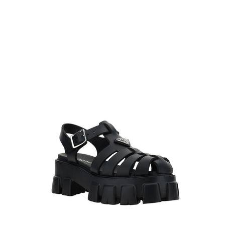 Prada Black Acetate Platform Sandals