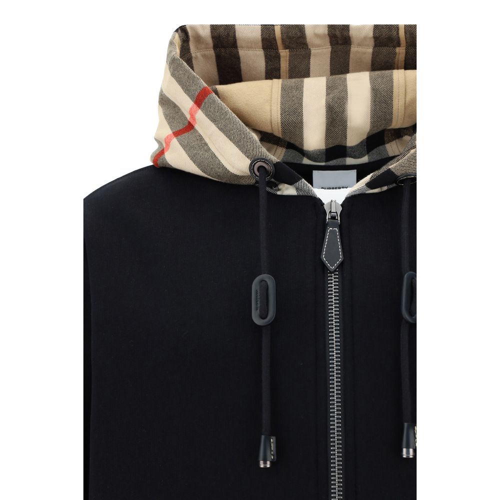Burberry sort bomulds sweatshirt