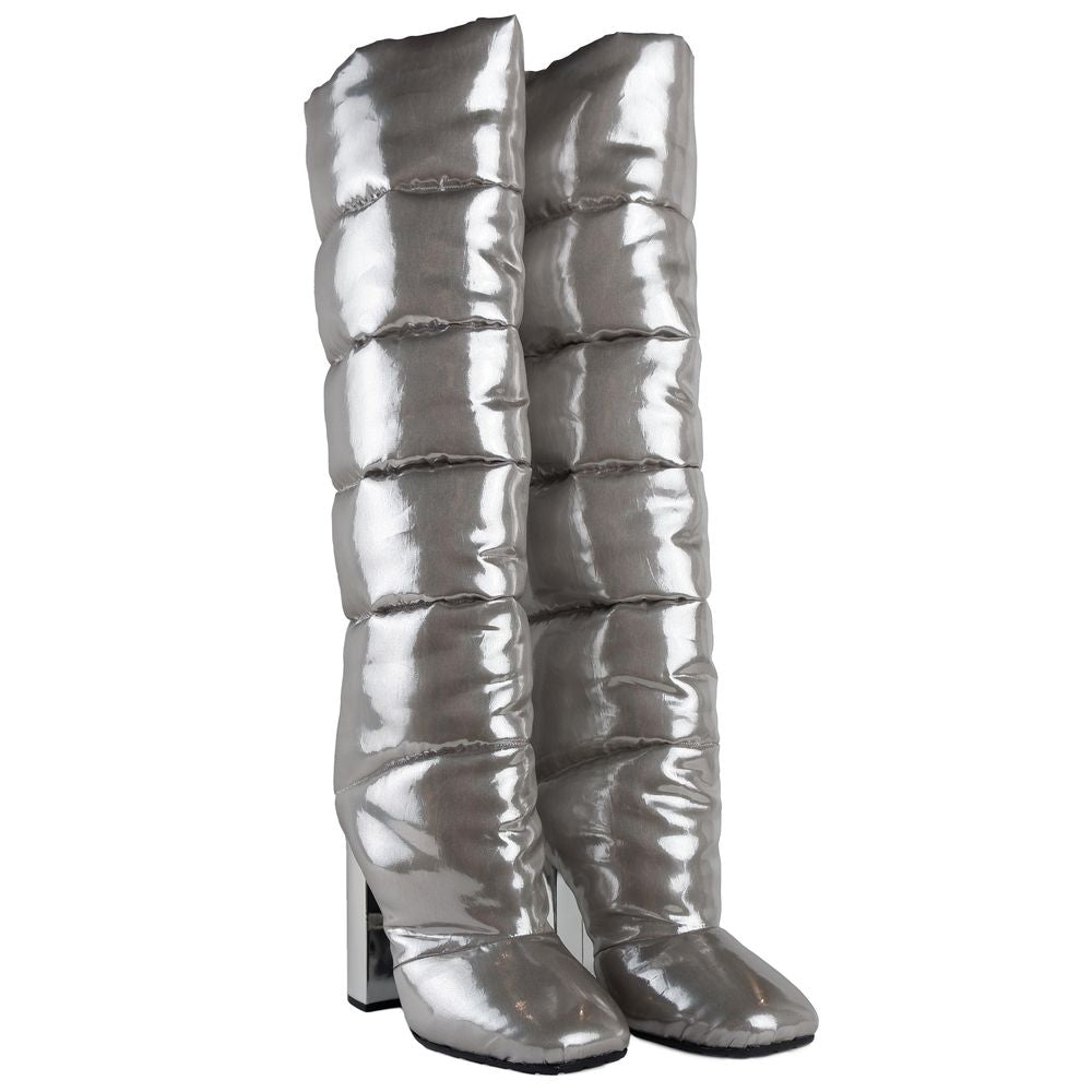 Dolce & Gabbana Silver Nylon Women's Ankle Boot
