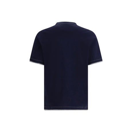 Brunello Cucinelli Blue Cotton T-Shirt