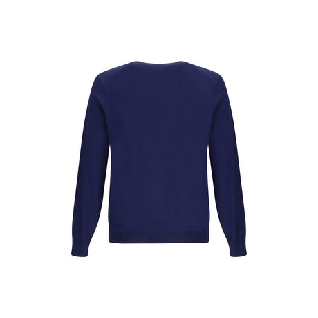 Brunello Cucinelli Blue Fleece Wool Sweatshirt