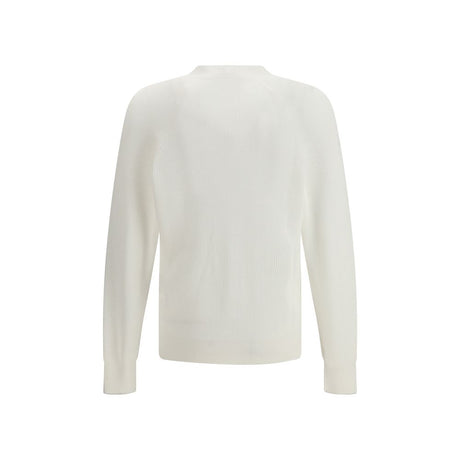 Brunello Cucinelli Cardigan i hvid bomuld