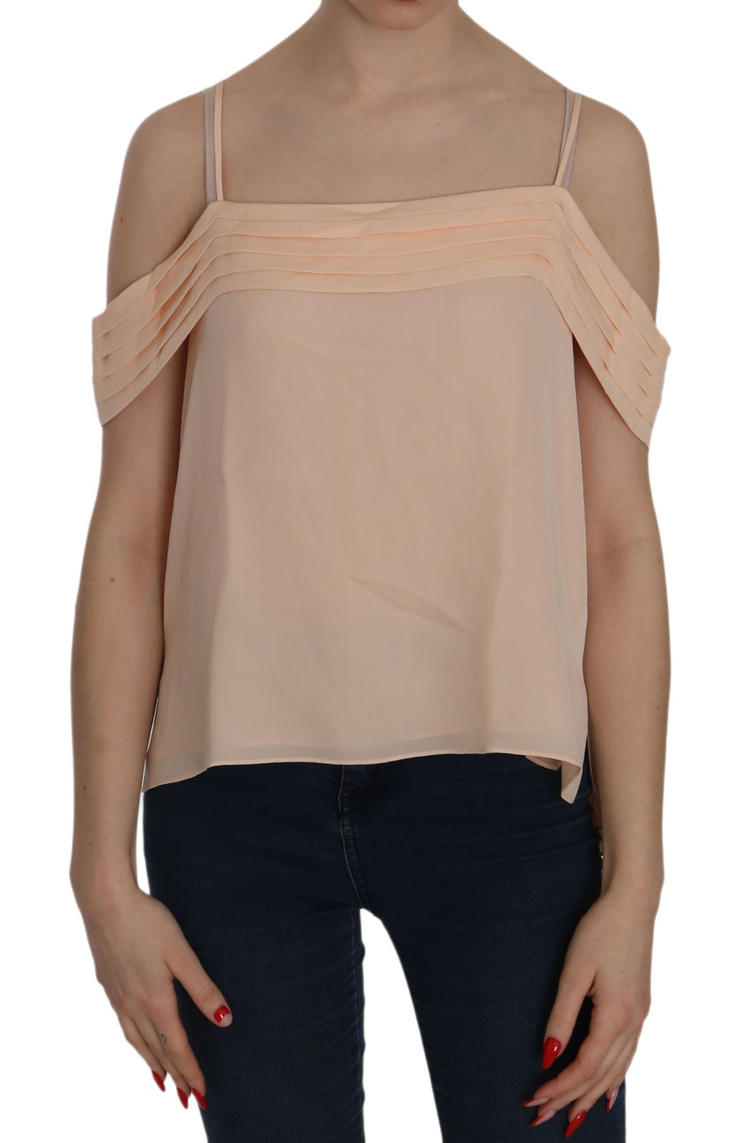Alexander Wang Orange bluse med firkantet hals og bare skulderstropper