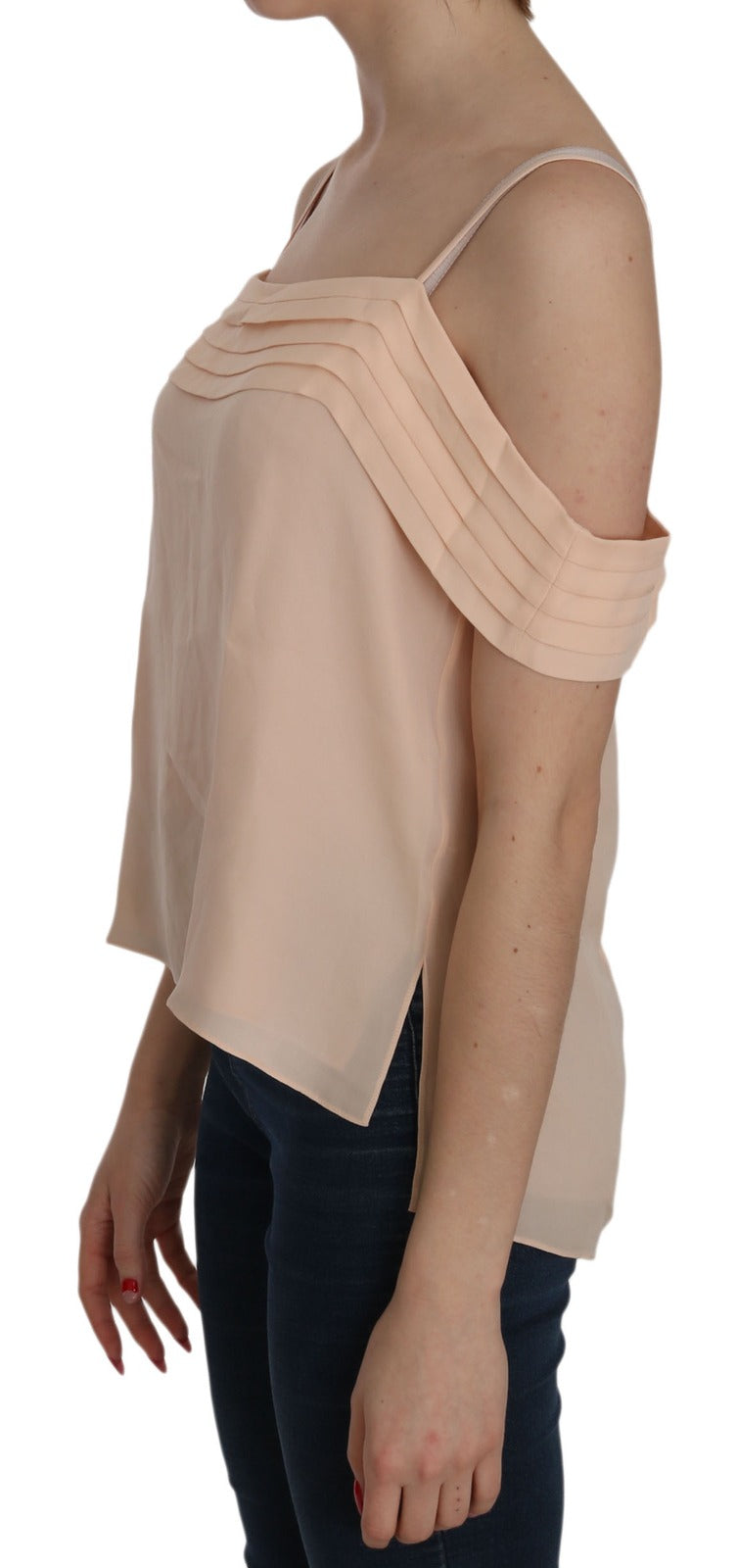 Alexander Wang Orange bluse med firkantet hals og bare skulderstropper