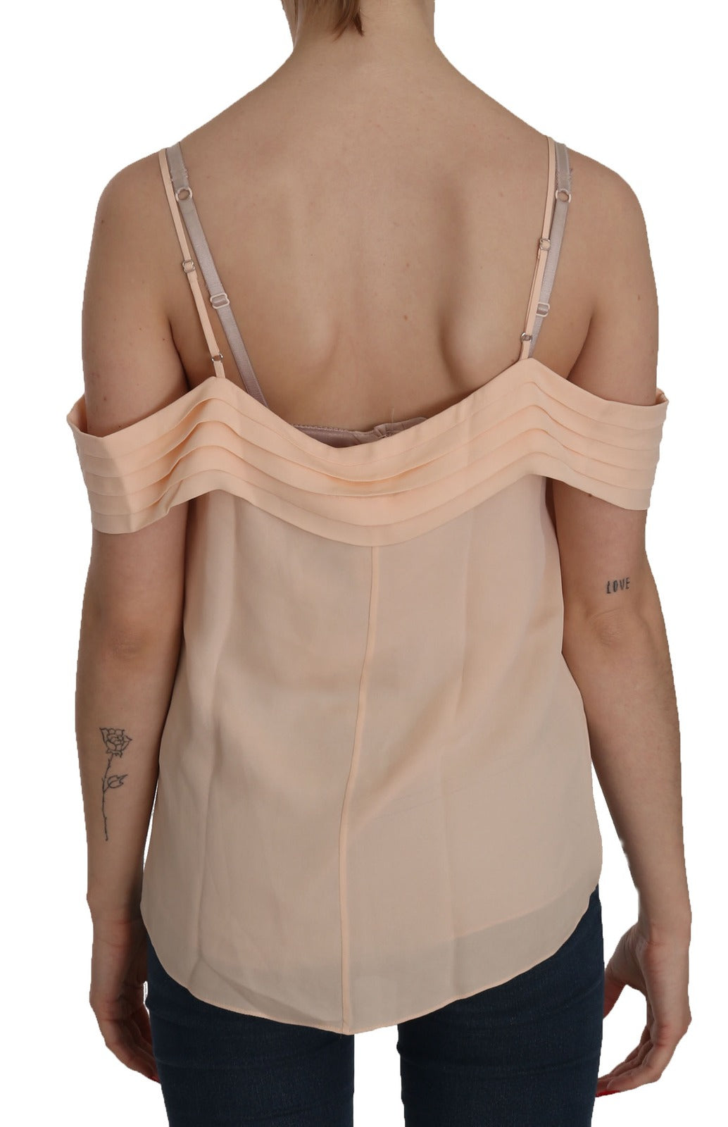 Alexander Wang Orange bluse med firkantet hals og bare skulderstropper