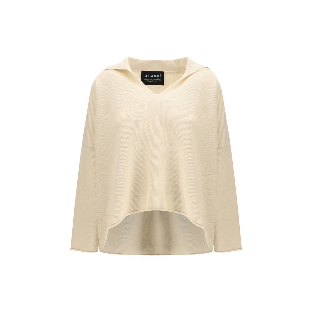 Alanui Beige Cashmere Polo Shirt