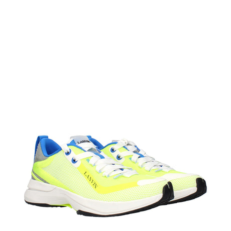 Lanvin Gule Stof Atletiske Sneakers