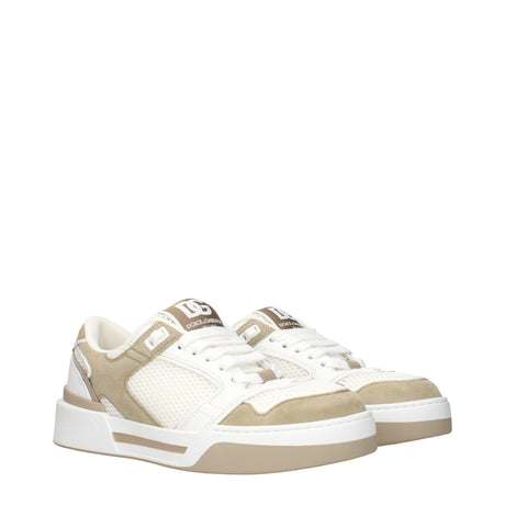 Dolce &amp; Gabbana Hvide Lave Sneakers i Stof