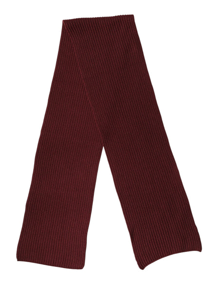Dolce &amp; Gabbana Maroon Cashmere Strikket Halstørklæde 