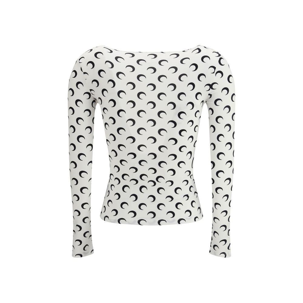 Marine Serre White Polyamide Top