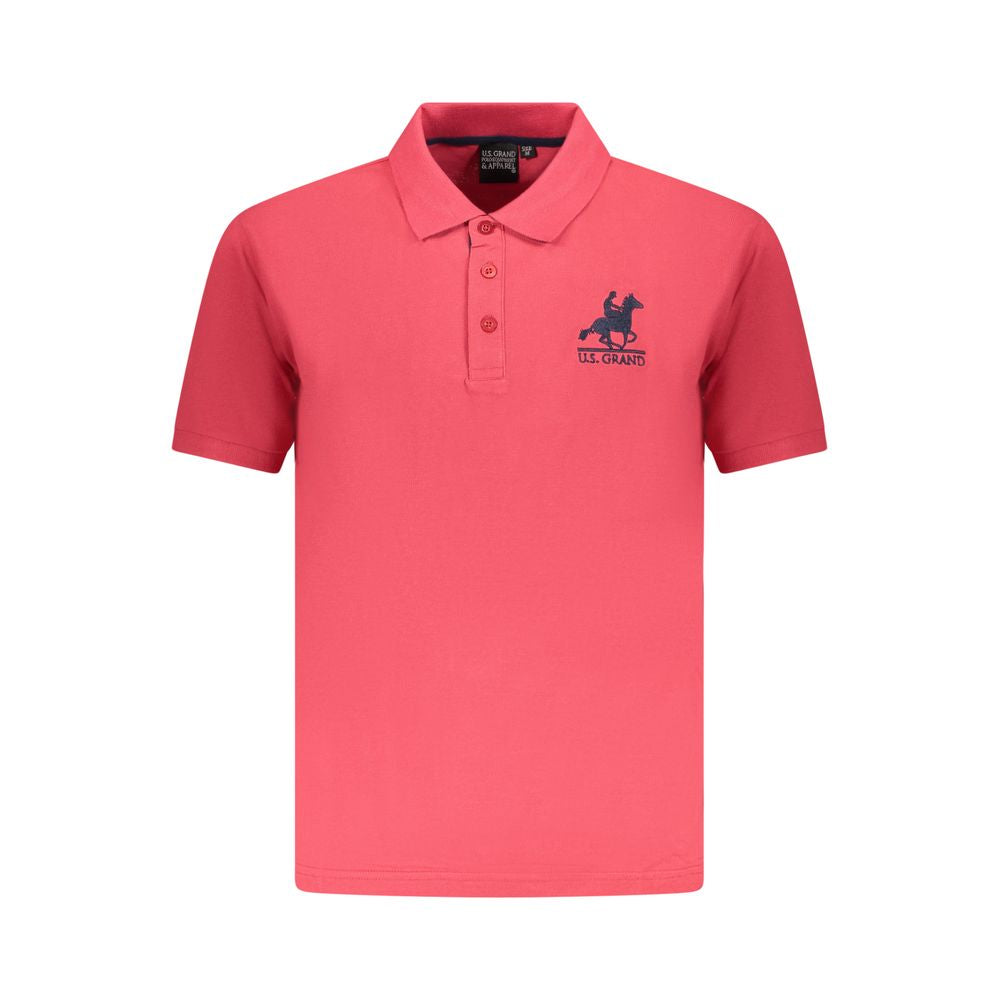 U.S. Grand Polo Red Cotton Polo Shirt