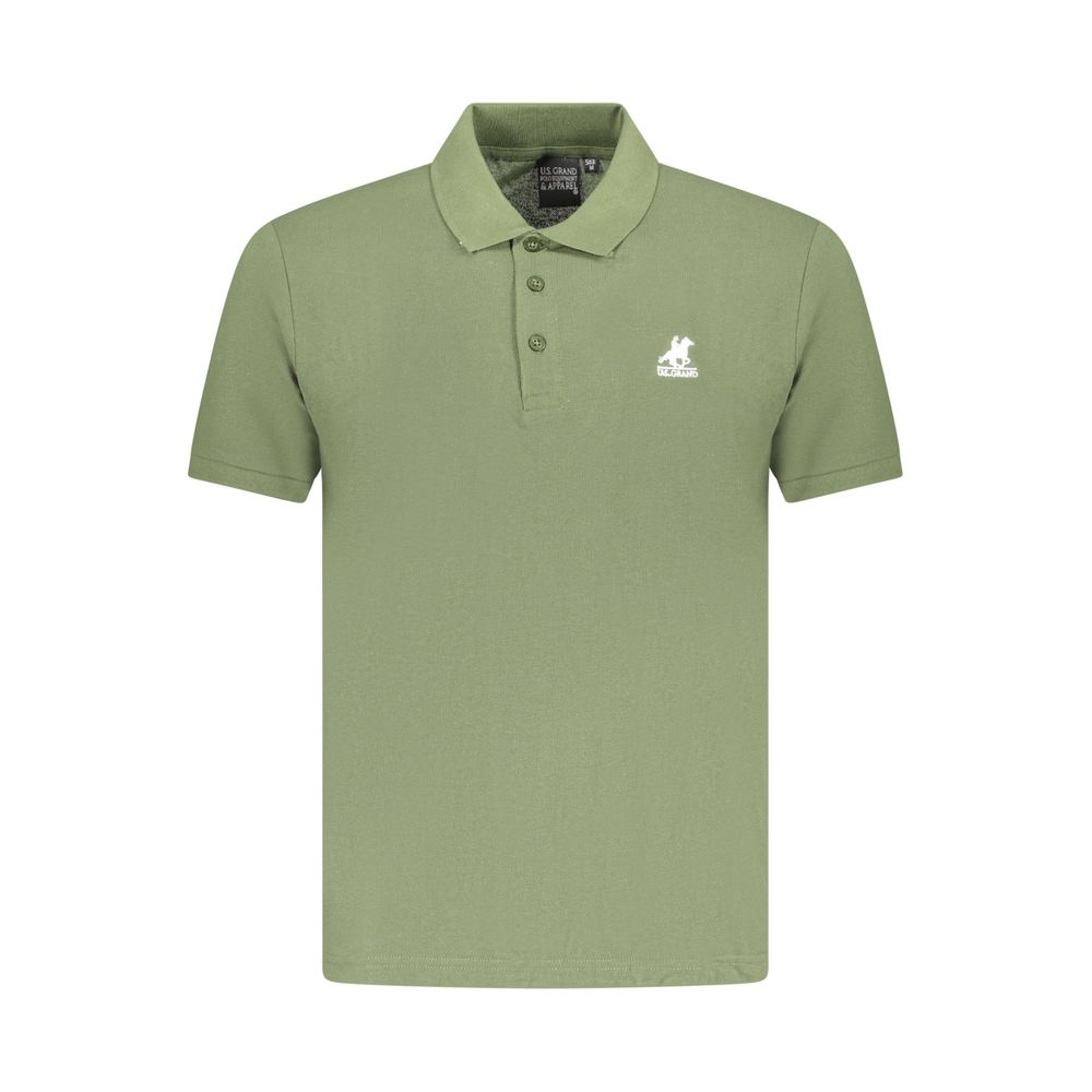U.S. Grand Polo Green Cotton Polo Shirt
