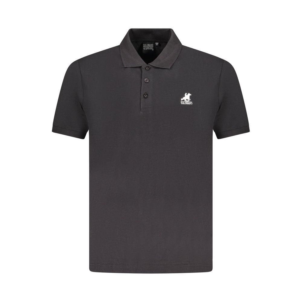 U.S. Grand Polo Black Cotton Polo Shirt