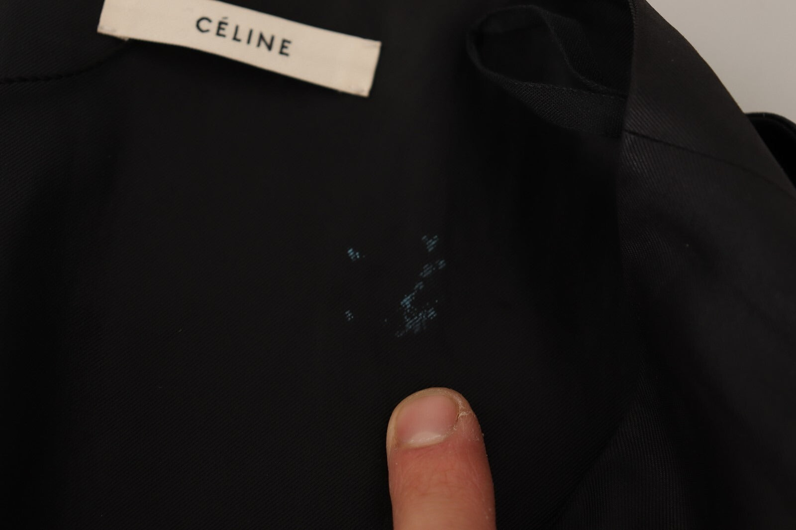 Celine Acetat Sort Højtaljet Asymmetrisk Nederdel i Wrap-stil