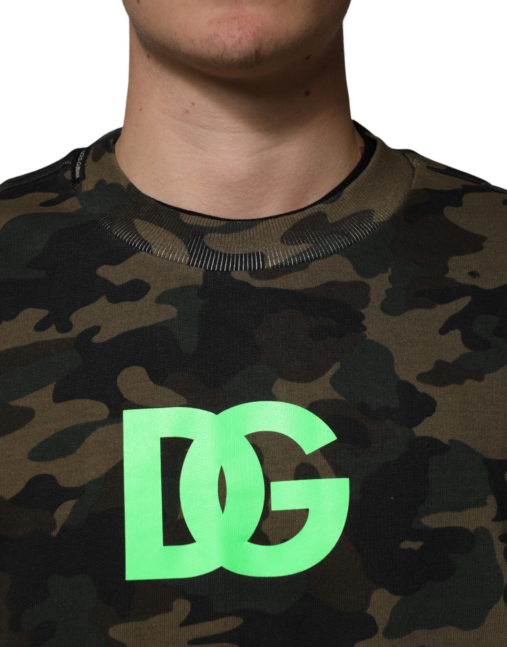 Dolce & Gabbana Multicolor Camouflage Men Sweatshirt  Sweater