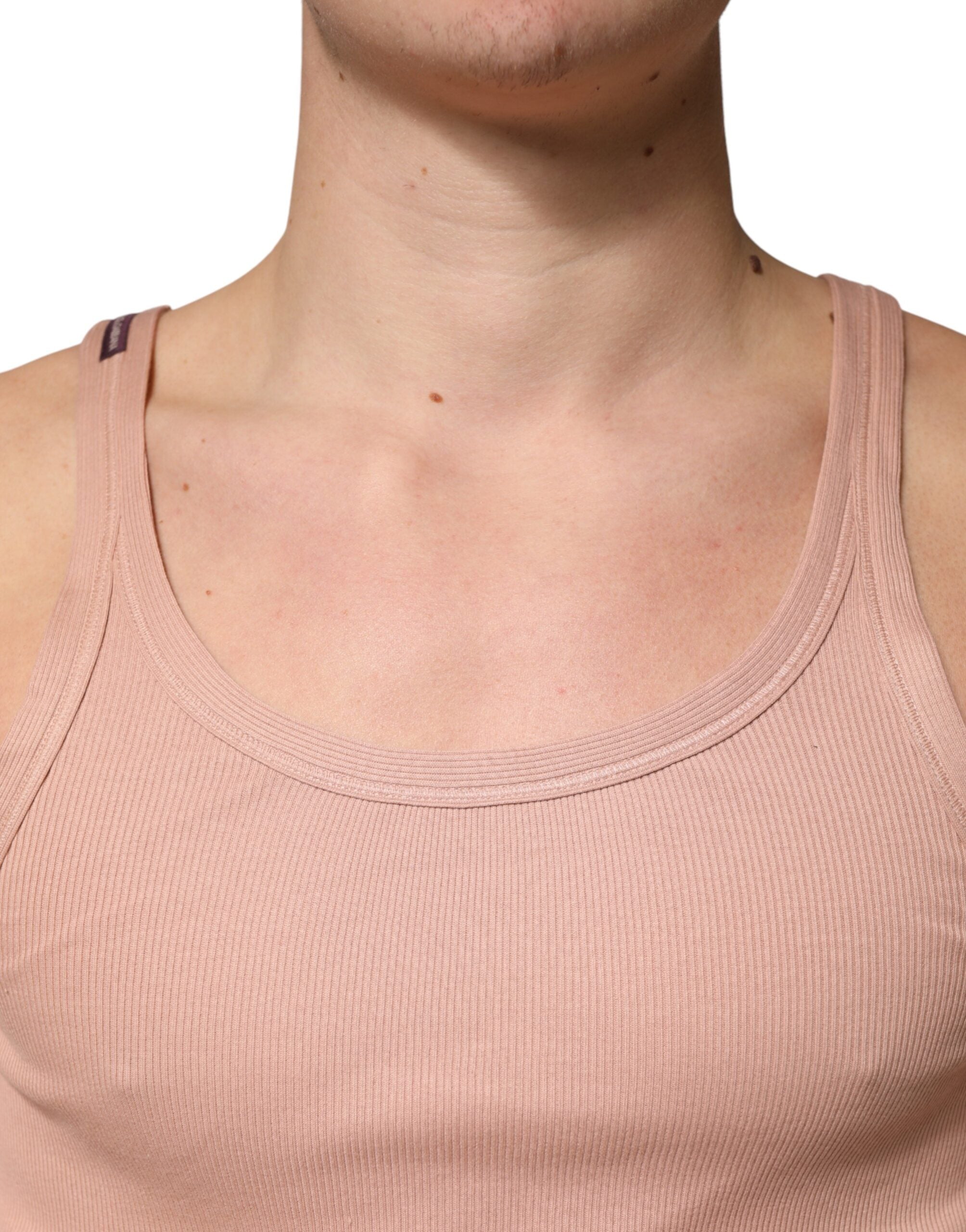 Dolce & Gabbana Pink Sleeveless Round Neck Tank Top  T-shirt