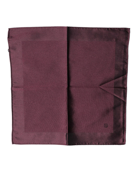 Dolce & Gabbana Maroon Logo Silk Square Handkerchief Scarf