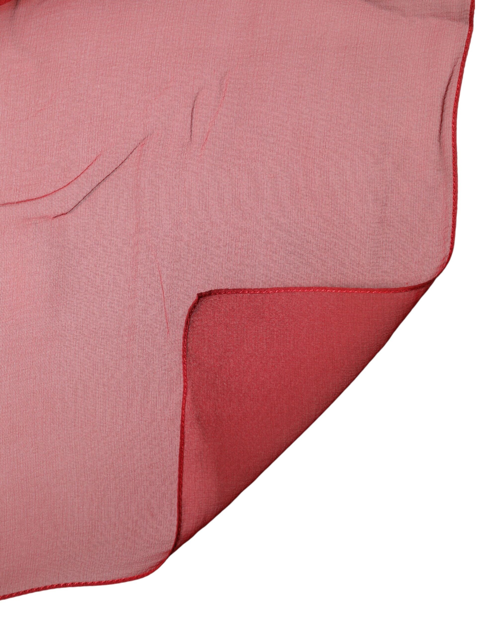 Dolce & Gabbana Red Stole Silk Neck Wrap Shawl Men Scarf