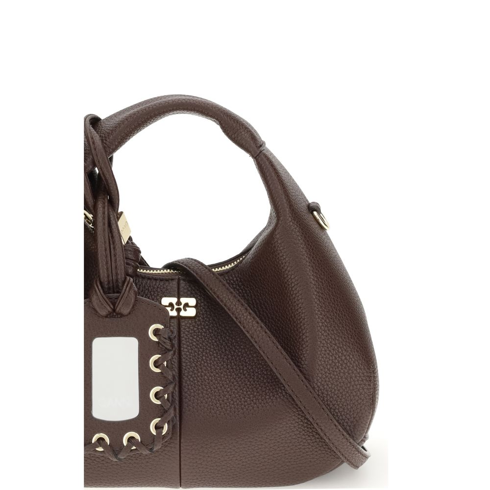 Ganni Brown Recycled Polyester Handbag
