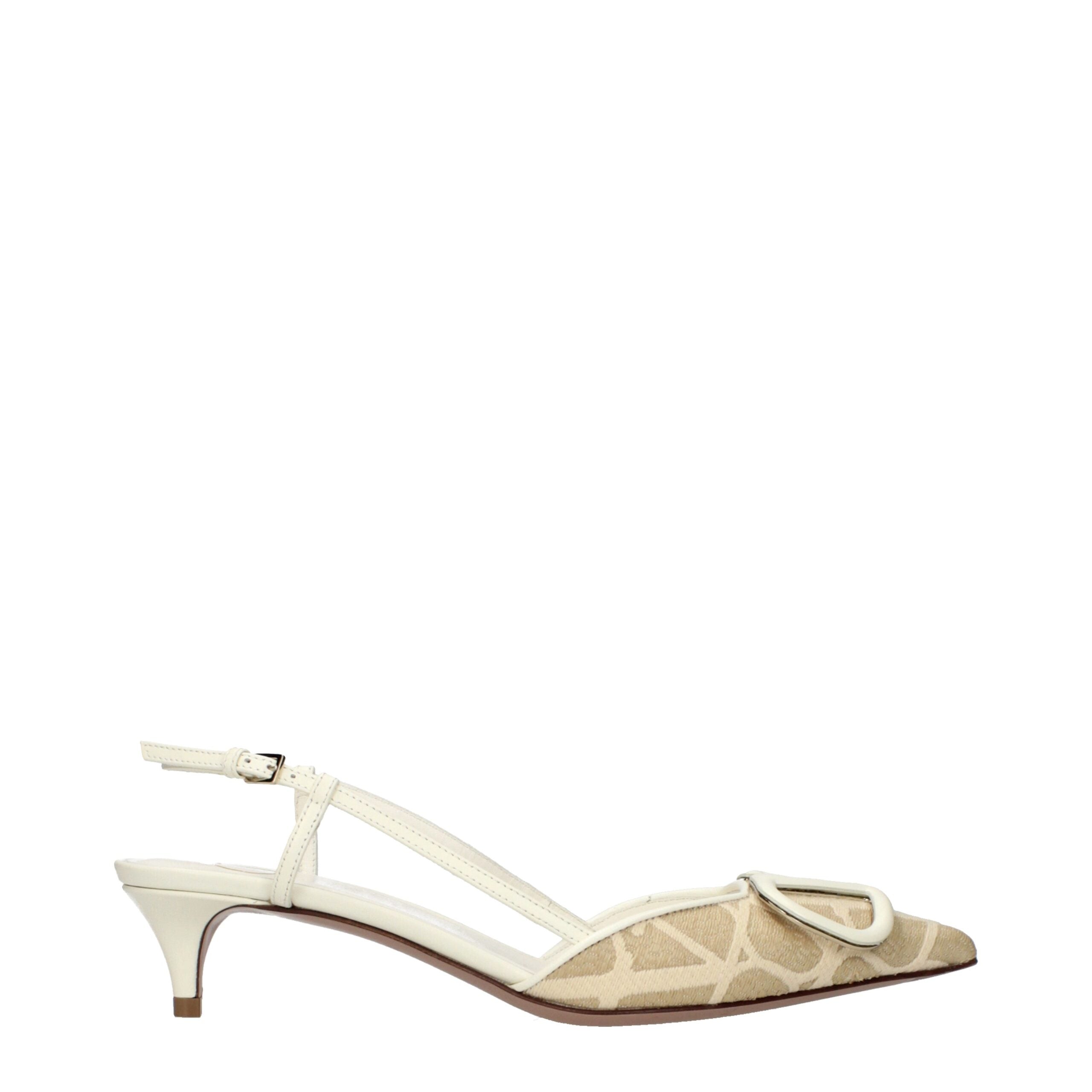 Valentino Garavani Beige Raffia Strap-On sandaler