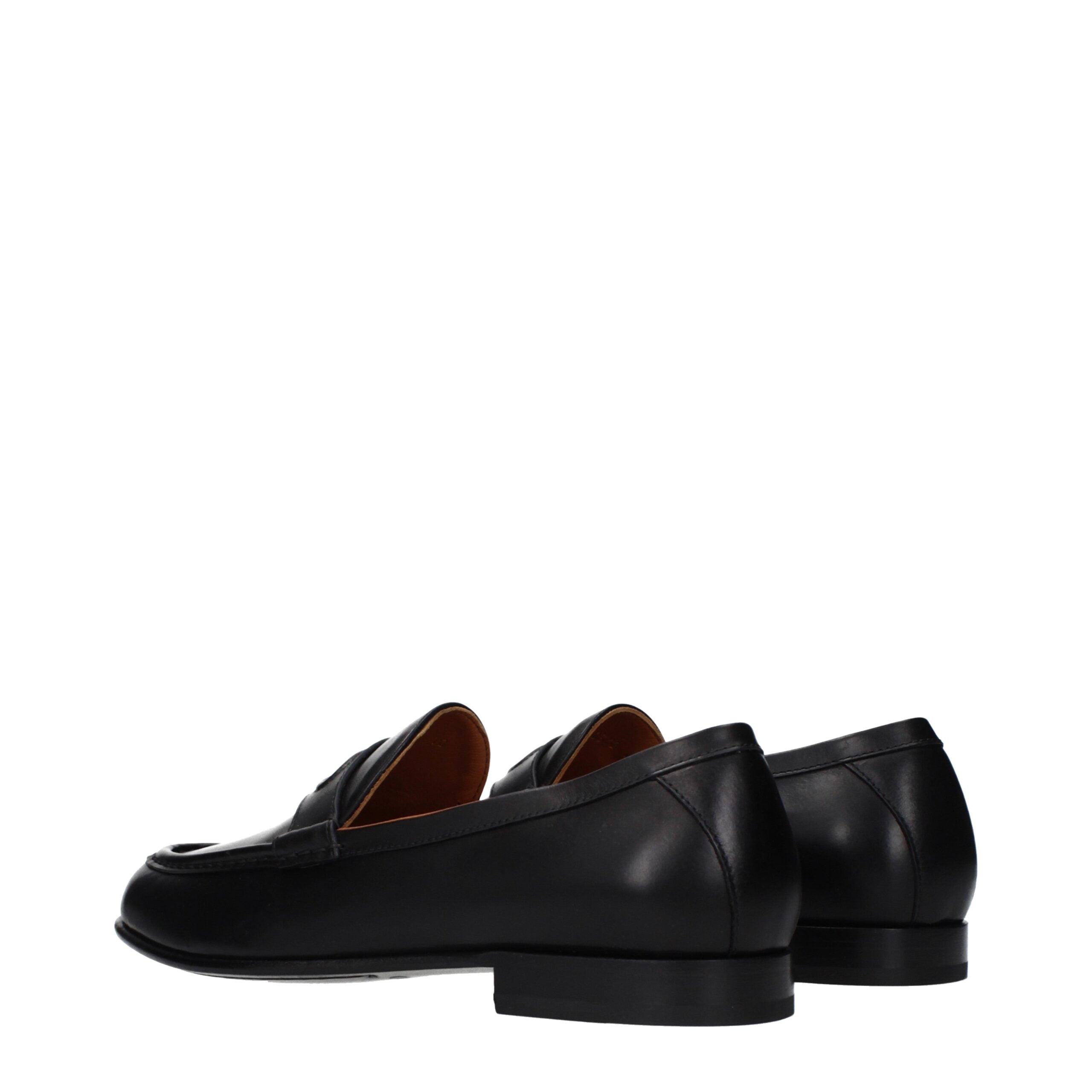 Valentino Garavani sorte slip-on loafers i læder