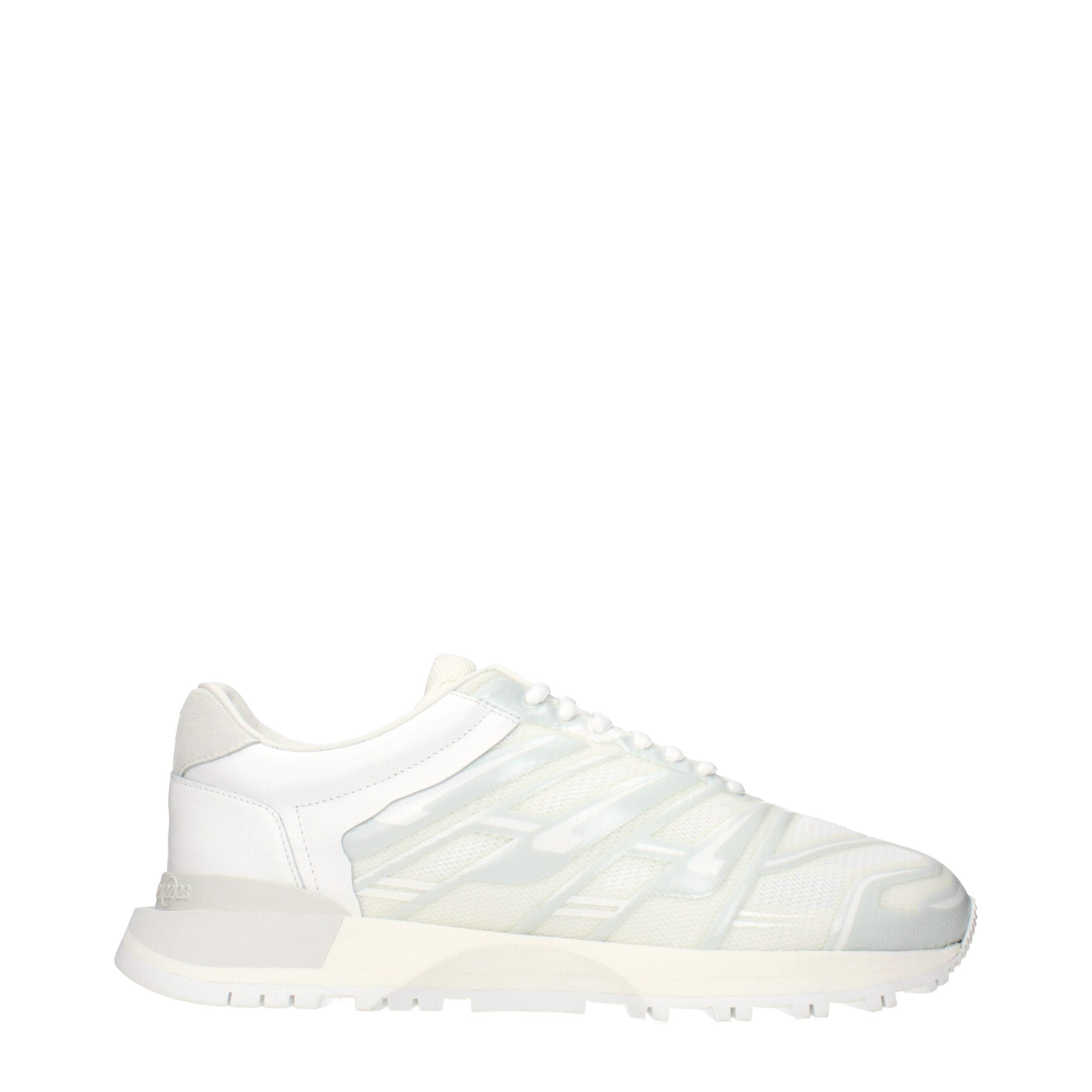 Maison Margiela hvide atletiske sneakers i stof