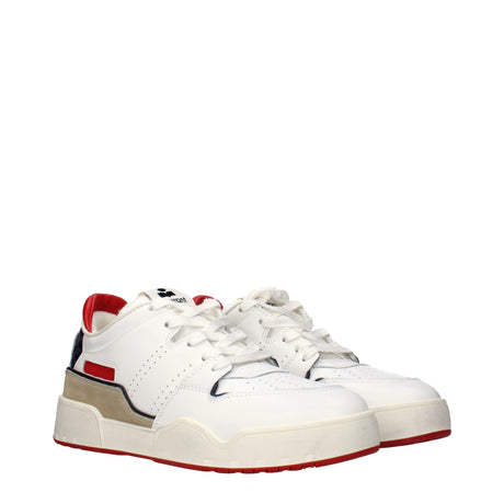 Isabel Marant Hvide Læder Low Top Sneakers
