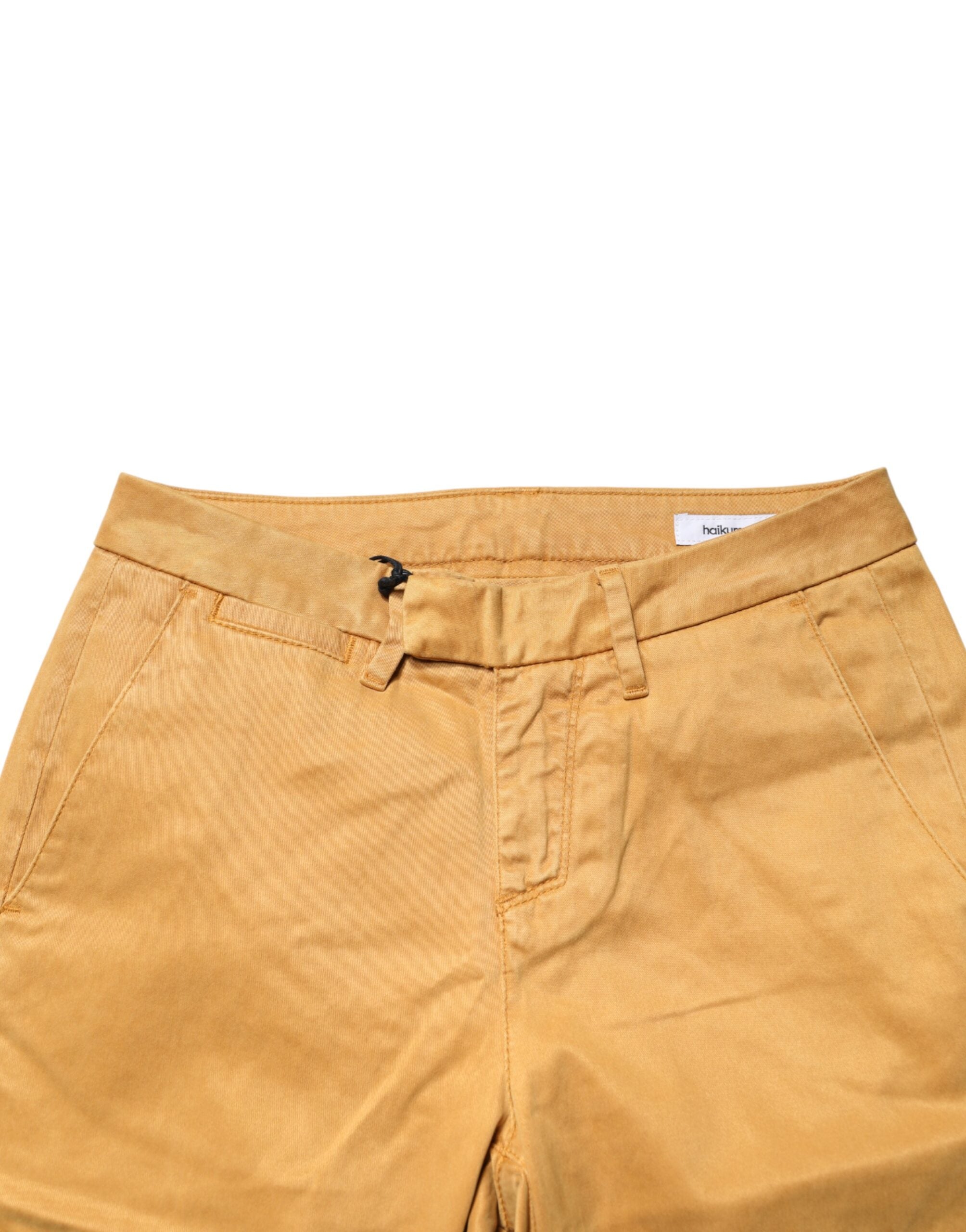 Haikure Beige Tapered Mid Waist Chino Casual Trouser Pants