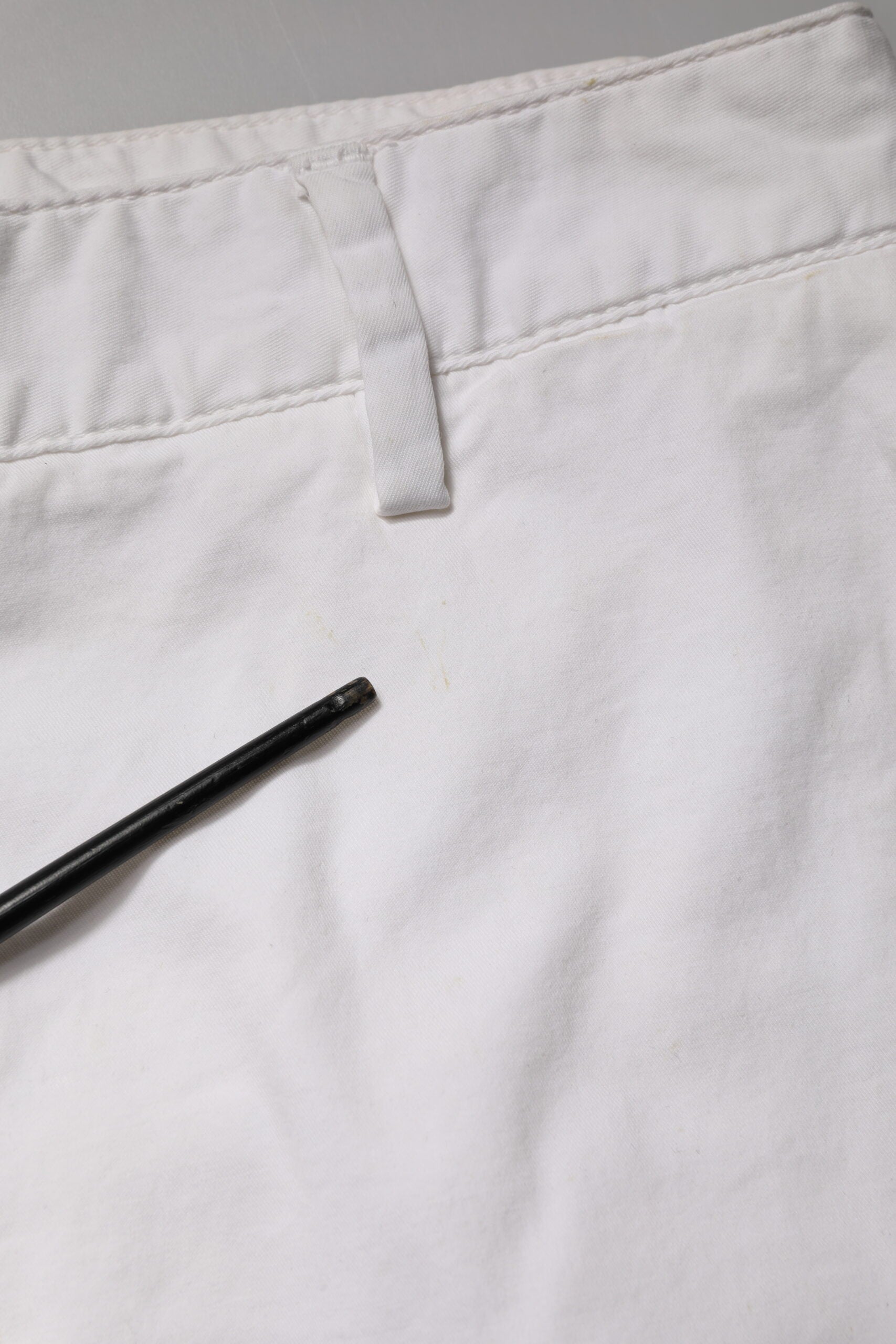 Gaudi White Mid Waist Skinny Chino Cotton Trouser Pants