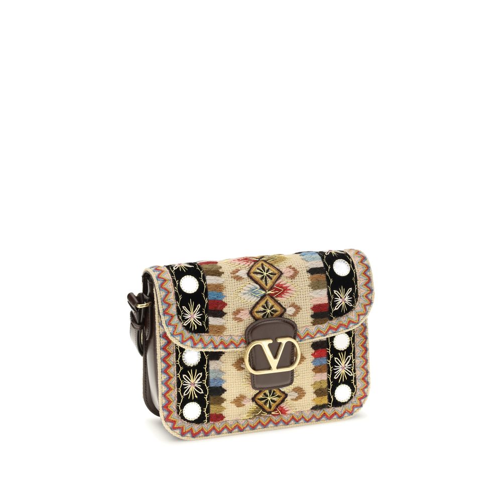 Valentino Garavani Multicolor Calf Leather Bos Taurus Shoulder Bag