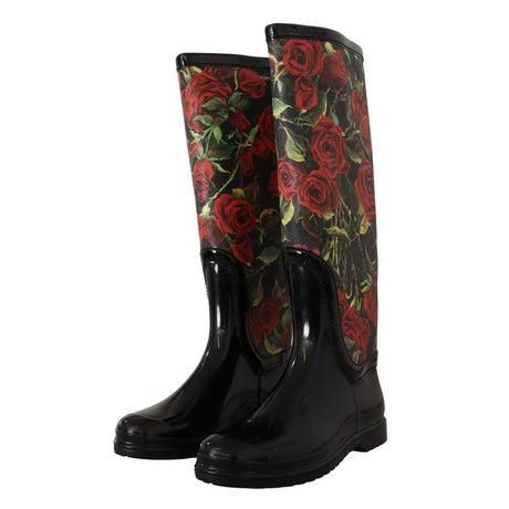 Dolce &amp; Gabbana Sorte Polyvinyl Gummistøvler