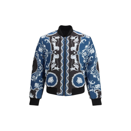 Versace sort polyamid bomberjakke