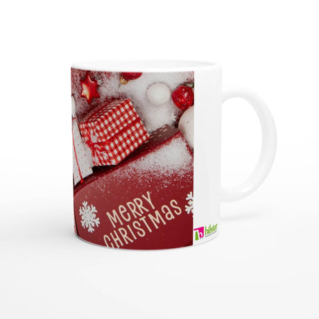 White 11oz Ceramic Mug - Merry Christmas - Hilstor