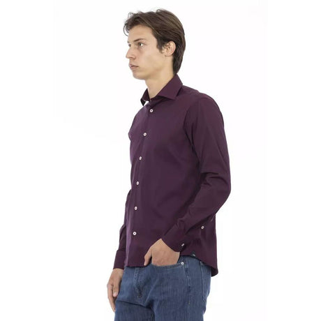 Baldinini Trend Bordeaux bomuldsskjorte