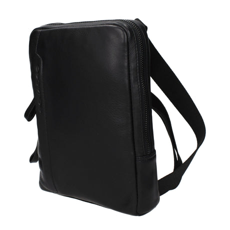 Piquadro sort læder crossbody-taske
