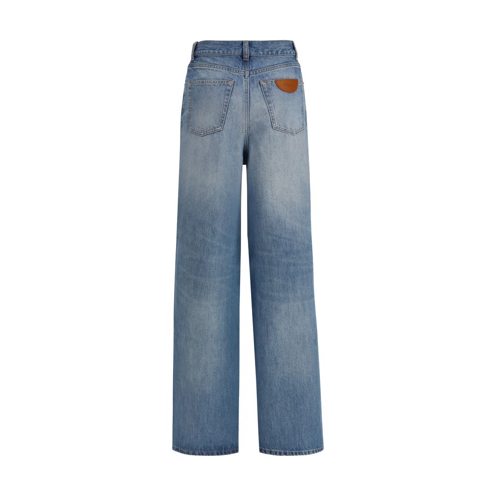 Chloé Blå Bomullsjeans Denim
