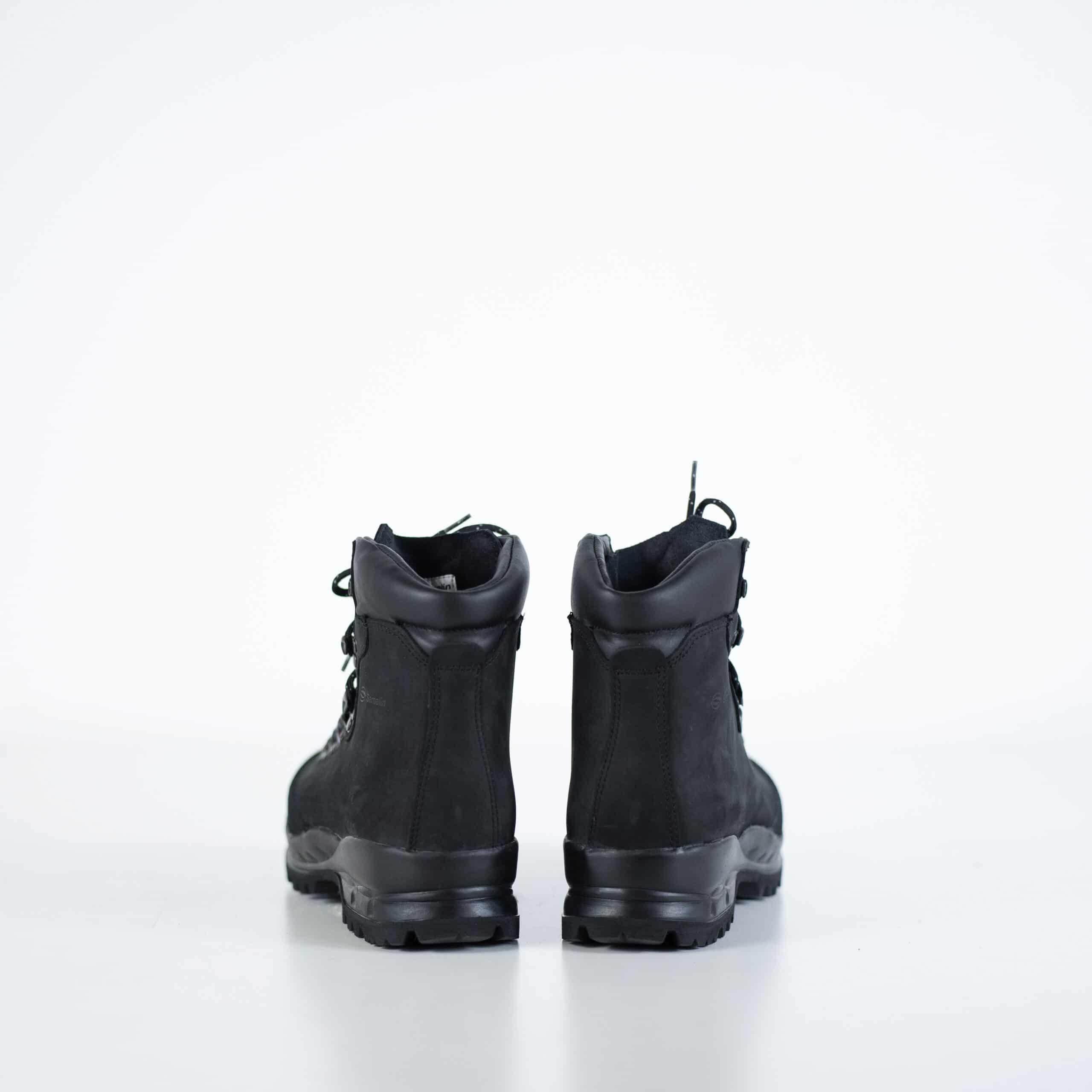 Black Hiking Boots – Waterproof Nubuck Leather with Protective Toe Cap & Vibram Sole, Made in Europe by Samelin - Hilstor