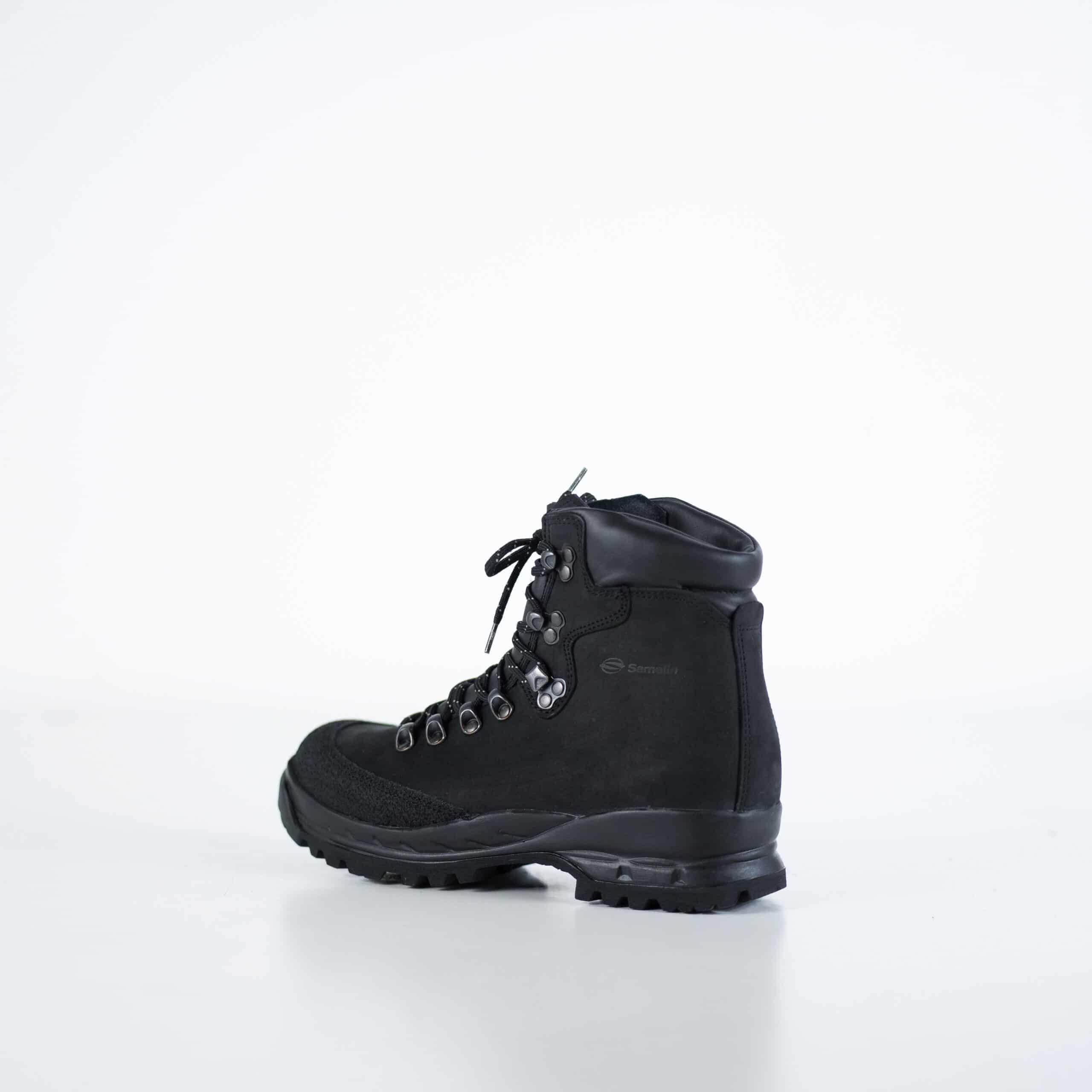 Black Hiking Boots – Waterproof Nubuck Leather with Protective Toe Cap & Vibram Sole, Made in Europe by Samelin - Hilstor