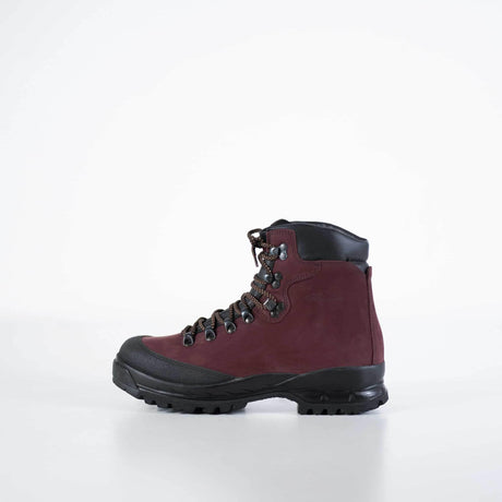 Burgundy Hiking Boots – Waterproof Nubuck Leather with Protective Toe Cap & Vibram Sole, Made in Europe by Samelin - Hilstor