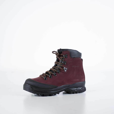 Burgundy Hiking Boots – Waterproof Nubuck Leather with Protective Toe Cap & Vibram Sole, Made in Europe by Samelin - Hilstor