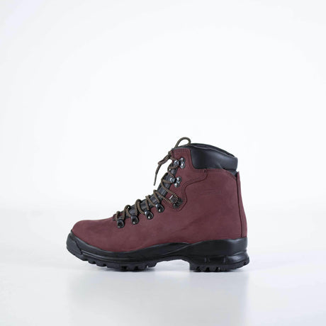Burgundy Hiking Boots – Waterproof Nubuck Leather Boots with Vibram Sole, Made in Europe by Samelin - Hilstor