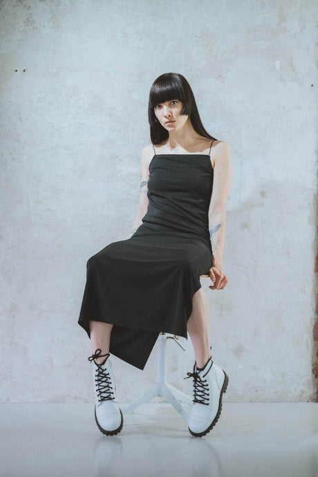 Aviator Boots – White, Water-Repellent Leather Unisex Ankle Boots, Made in Europe by Samelin - Hilstor