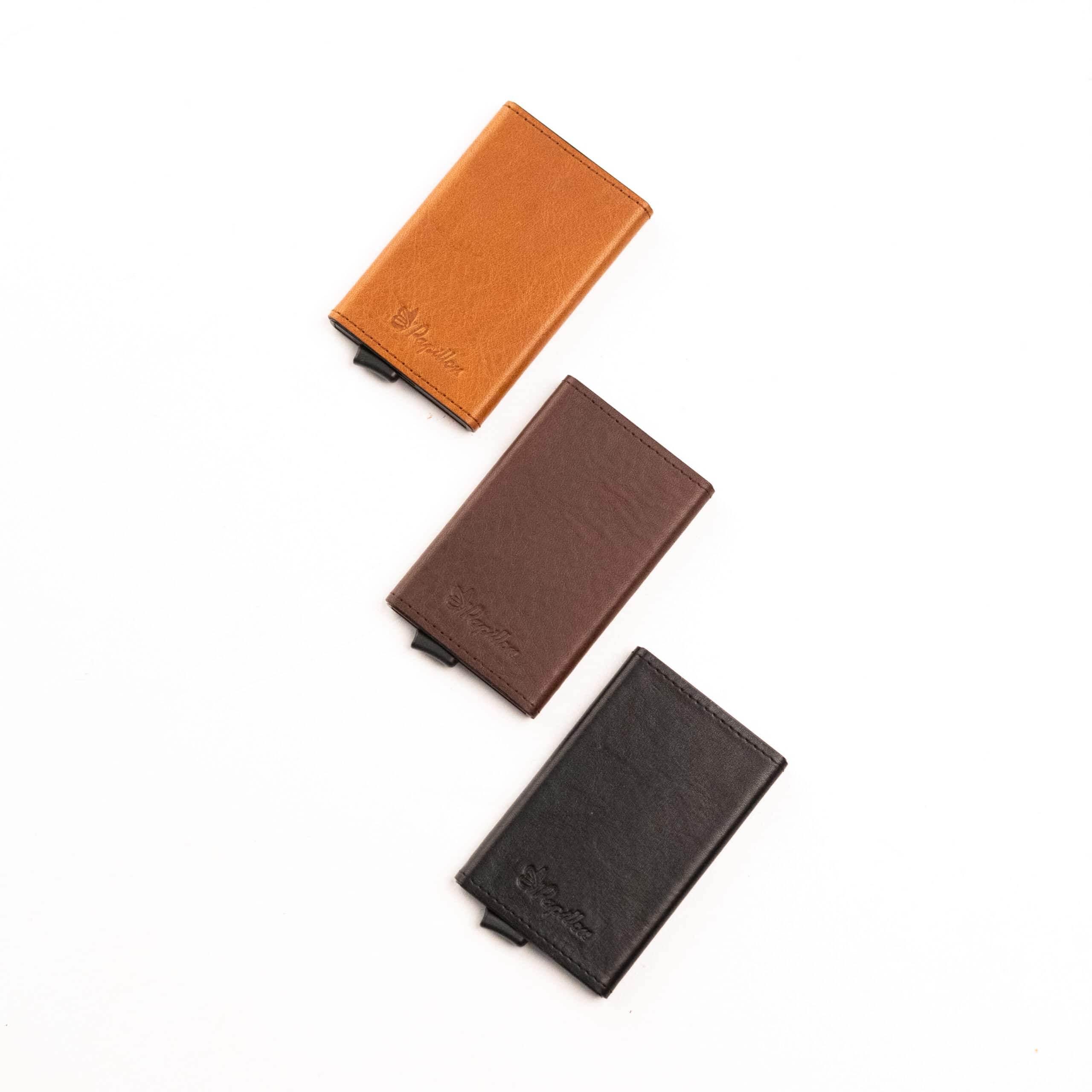 Card Holder No. 40 by Papillon - Genuine Leather & Aluminum, RFID/NFC Protection, 6-Card Capacity | Sleek and Secure Design, Made in Europe - Hilstor