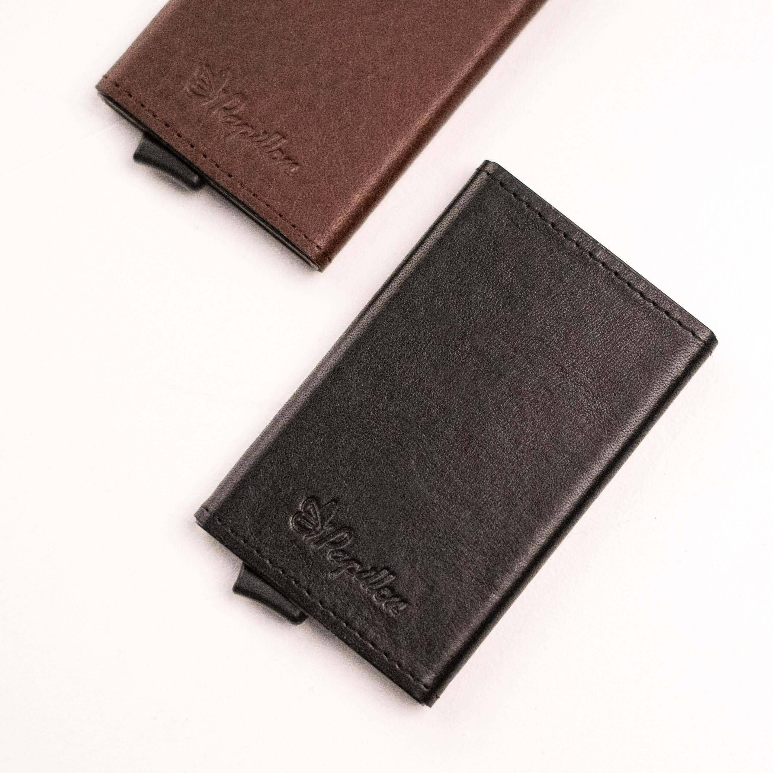 Card Holder No. 40 by Papillon - Genuine Leather & Aluminum, RFID/NFC Protection, 6-Card Capacity | Sleek and Secure Design, Made in Europe - Hilstor