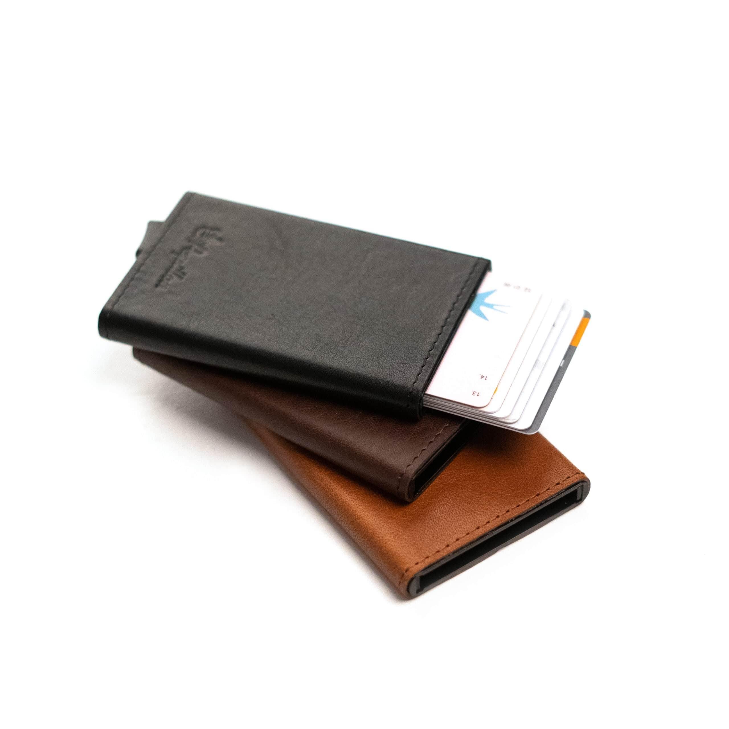 Card Holder No. 40 by Papillon - Genuine Leather & Aluminum, RFID/NFC Protection, 6-Card Capacity | Sleek and Secure Design, Made in Europe - Hilstor