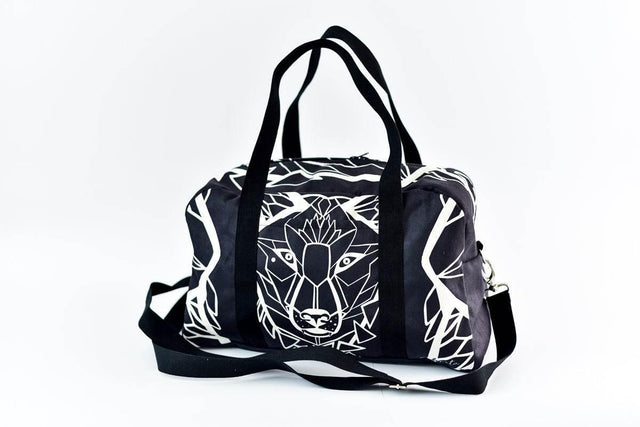Travel Bag White Wolf – Black, Lightweight & Spacious, Made in Europe by Garbanota - Hilstor