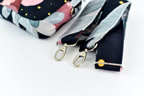 Shoulder Bag with Wide Strap Valerie – Black, Convertible Crossbody & Cosmetic Bag, Made in Europe by Garbanota - Hilstor