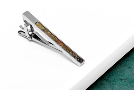 Fish Leather Tie Clip – Red-Spotted Design, Handmade Trout Skin Tie Clip by Eherüs - Hilstor